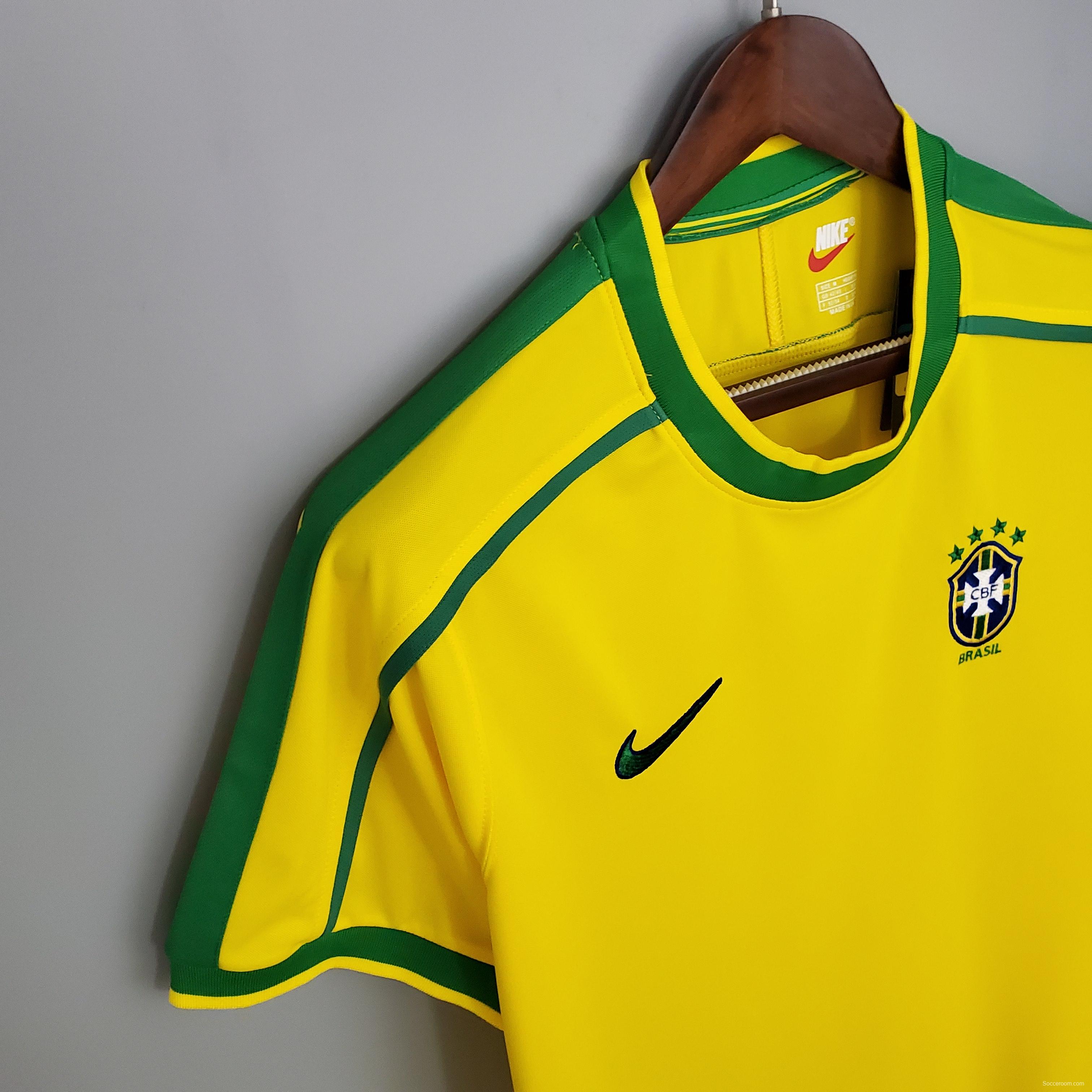 Retro Brazil 1998 home Soccer Jersey