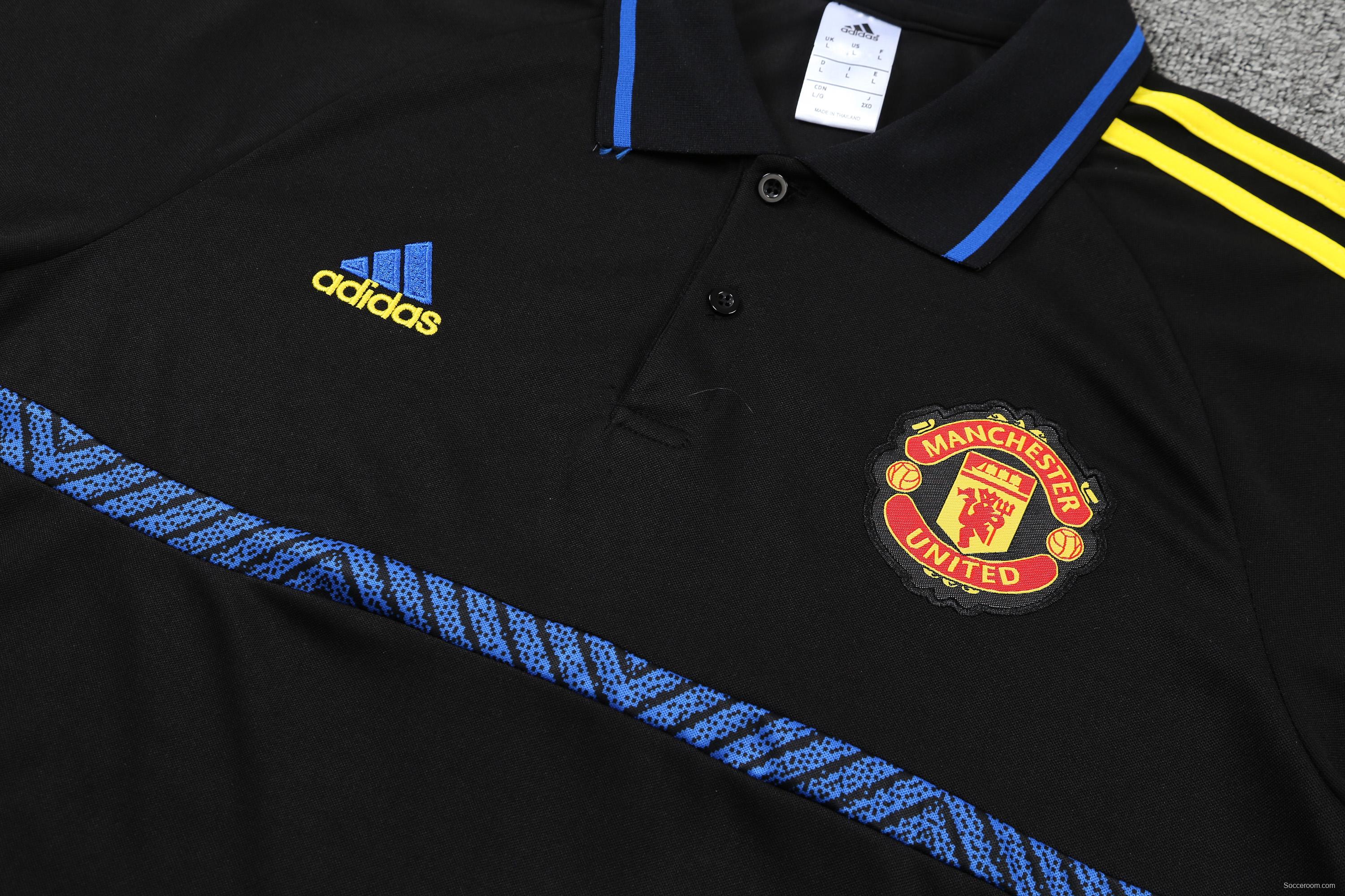 Manchester United POLO kit black and blue stripes(not supported to be sold separately)