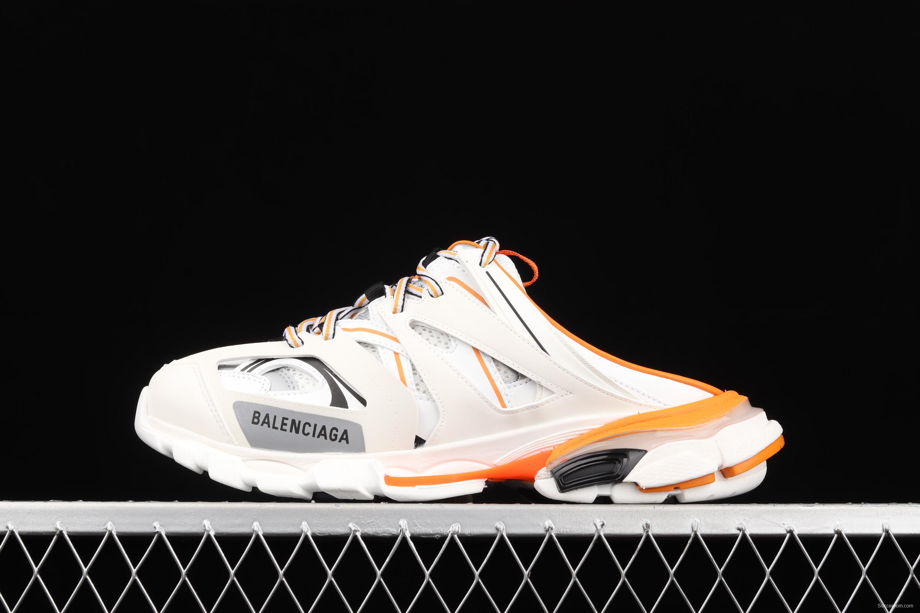 Balenciaga Sneaker Tess s.Gomma MAILLE WHITE/ORANGE 2021ss 3.0 three-generation outdoor concept shoes semi-drag W3CP59059