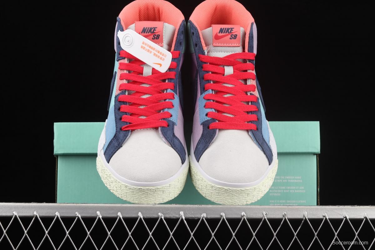 NIKE SB Zoom Blazer Mid PRM splicing broken hook leisure Zhongbang board shoes DA8854-500