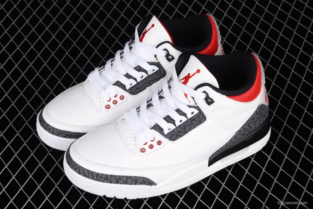 Air Jordan 3 SE DNM Fire Red AJ3 Joe 3 Flame Red Cowboy head layer genuine Standard CZ6431-100