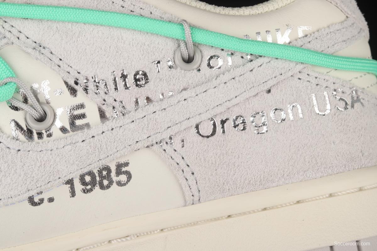 OFF-White x NIKE DUNK Low OW SB buckle rebound fashion casual board shoes DJ0950-106