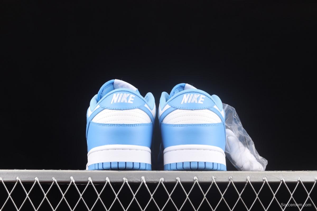 NIKE DUNK Low University Blue White Blue North Carolina White Blue Slam Dunk Series low side Leisure Sports Skateboard shoes DD1391-102