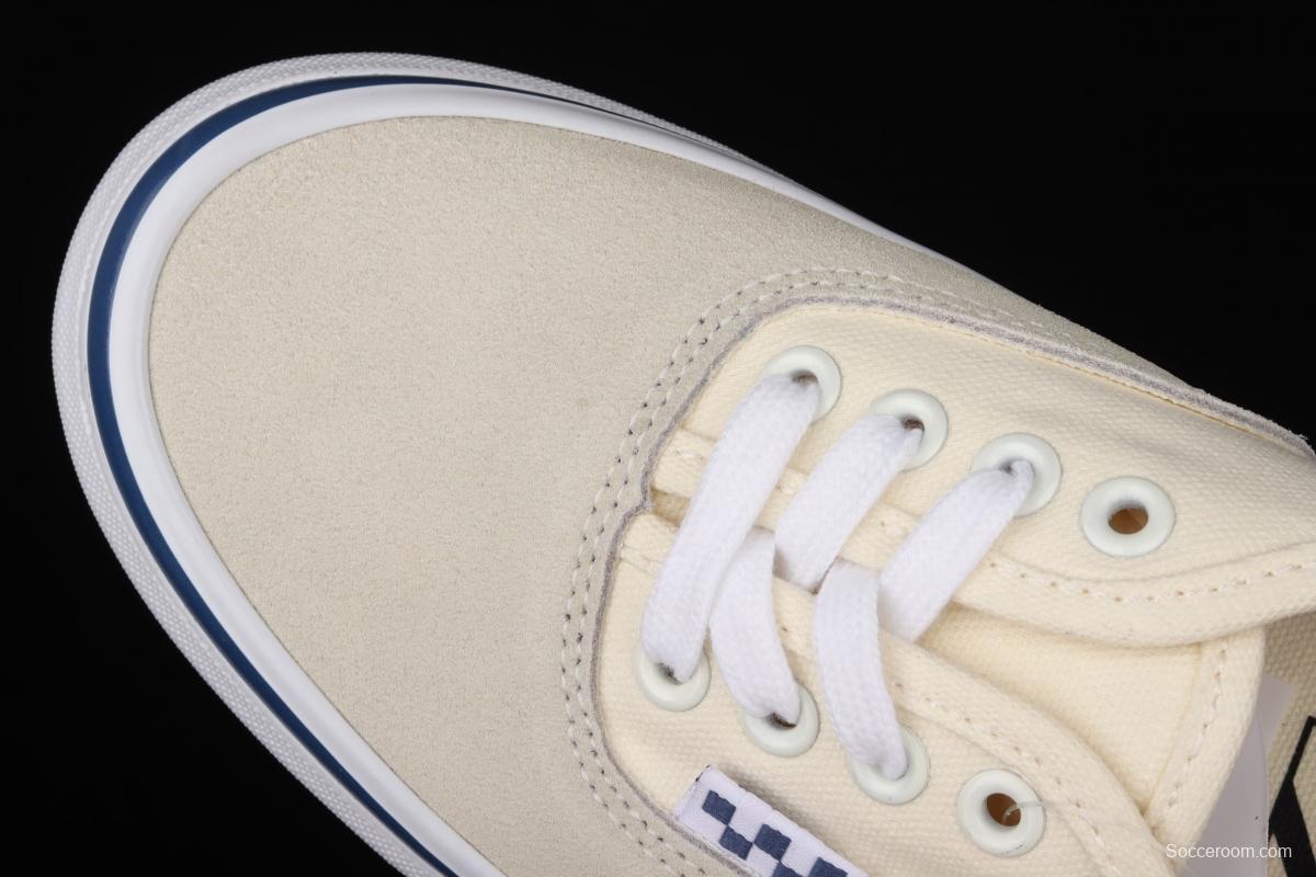 Vans Skate Authentic Pro series rice-white low-top casual board shoes VN0A5FC8OFW