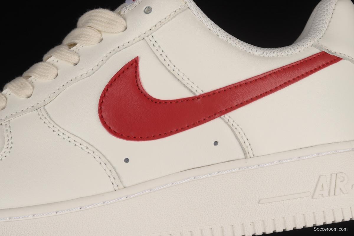 NIKE Air Force 1x 07 Low Air Force White and Red low-top Leisure Board shoes 315122-126