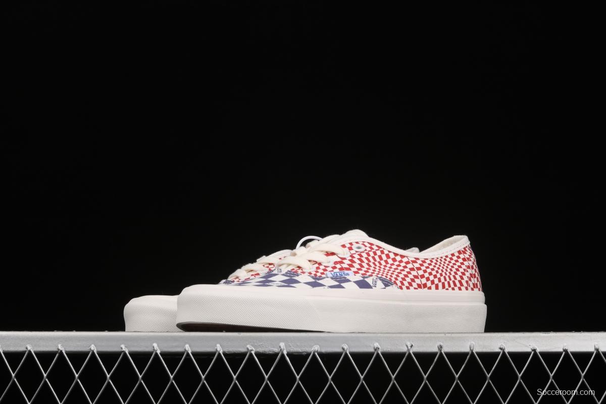 Vans Vault OG Authentic Lx high-end branch line impact color checkerboard retro low-side canvas skateboard shoes VN0A4BV91XR