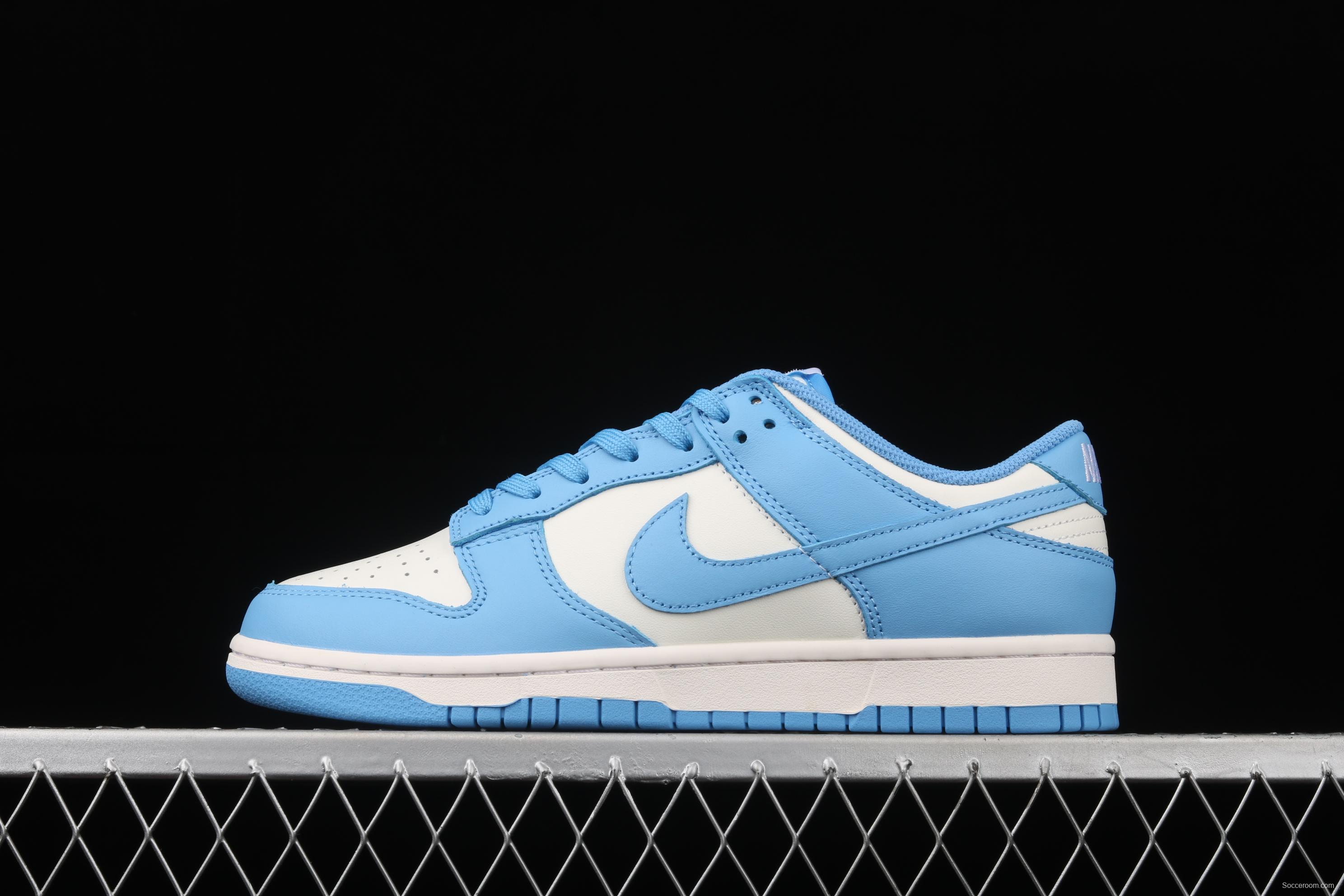 NIKE DUNK Low University Blue White Blue North Carolina White Blue Slam Dunk Series low side Leisure Sports Skateboard shoes DD1391-102