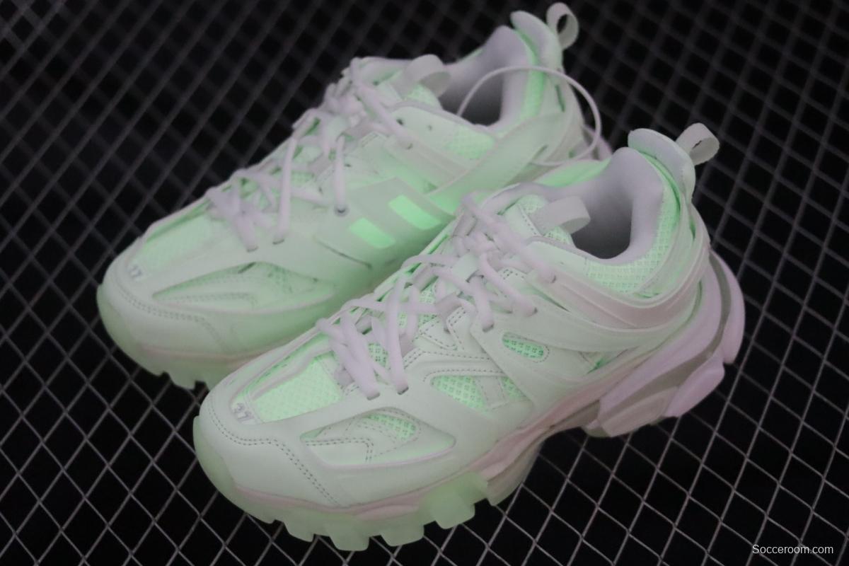 Balenciaga Sneaker Tess s.Gomma Res BI ALV/TIS EFF NUBUK/TIS E 2020 latest color matching luminous white trendy running shoes W3CR19000