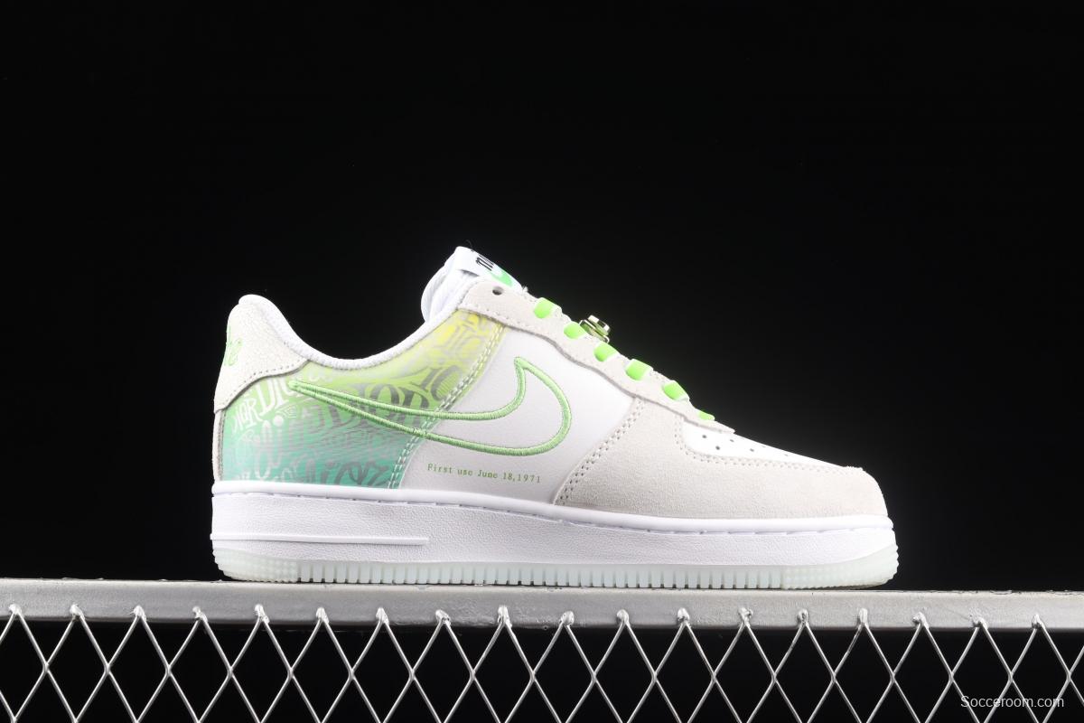 NIKE Air Force 1x 07 ESS video game 3D Apple green low-top casual board shoes DA8302-555