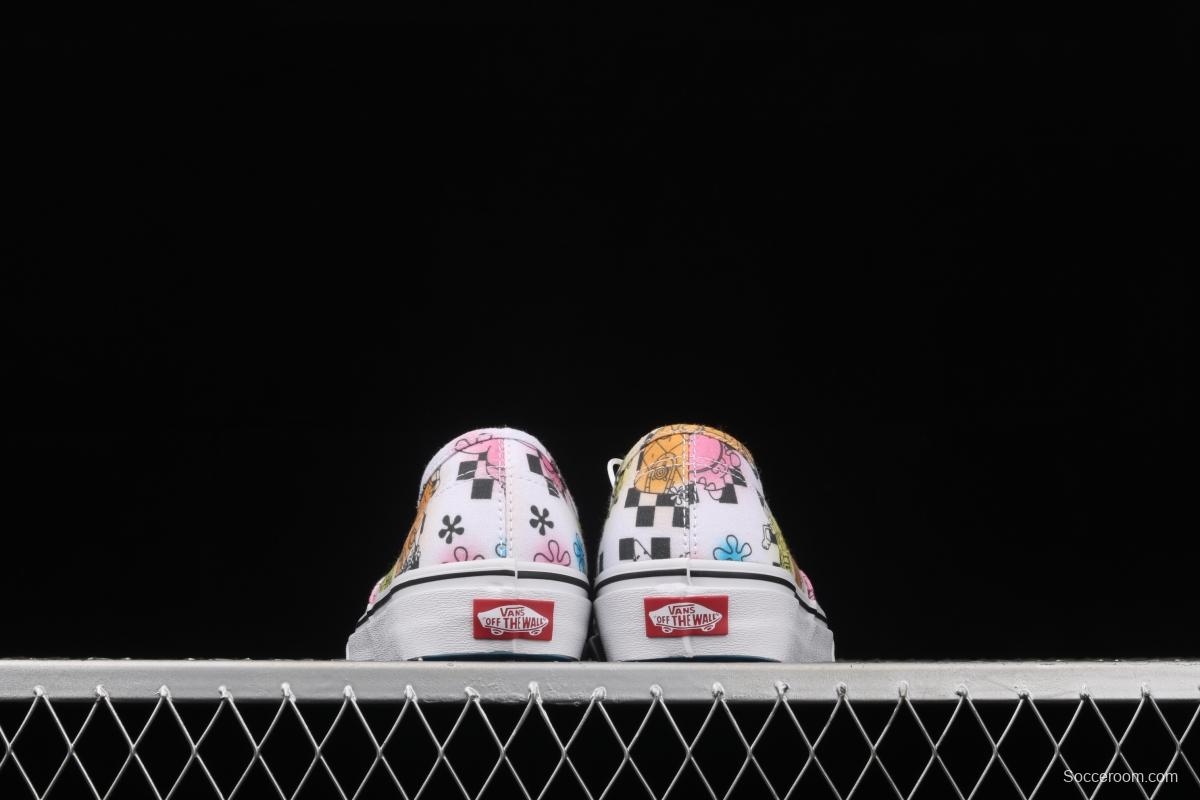 SpongeBob x Vans Authentic color printing cartoon limited edition low-top casual board shoes VN0ASHZSZAS