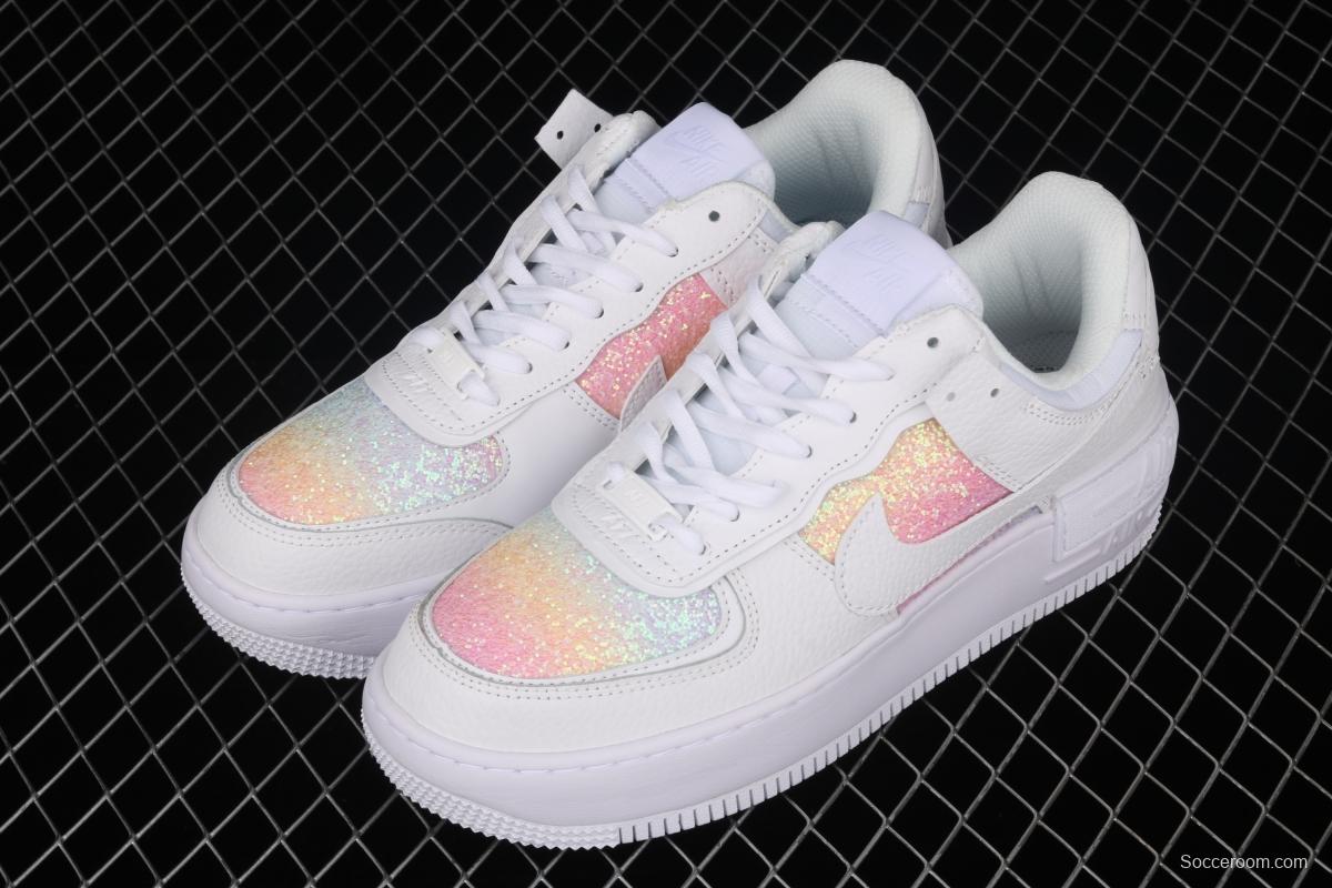 NIKE Air Force 1 ShAdidasow light weight heightened low-top board shoes CI0919-110,