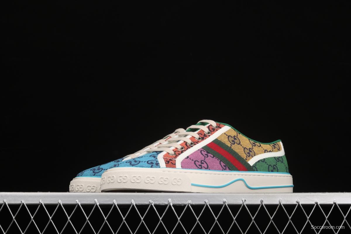 Gucci Tennis 1977 Print Sneaker canvas printed retro leisure sports board shoes 2UZ604275