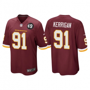 Men's #91 Ryan Kerrigan Burgundy Bobby Mitchell Uniform Patch Player Limited Team Jersey