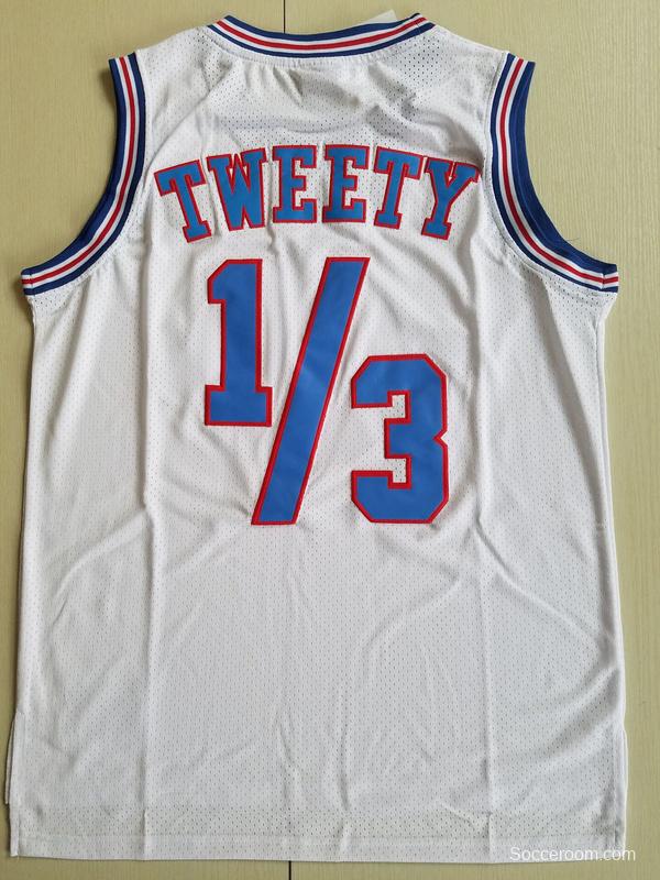 Tweety 1∕3 Movie Edition White Basketball Jersey