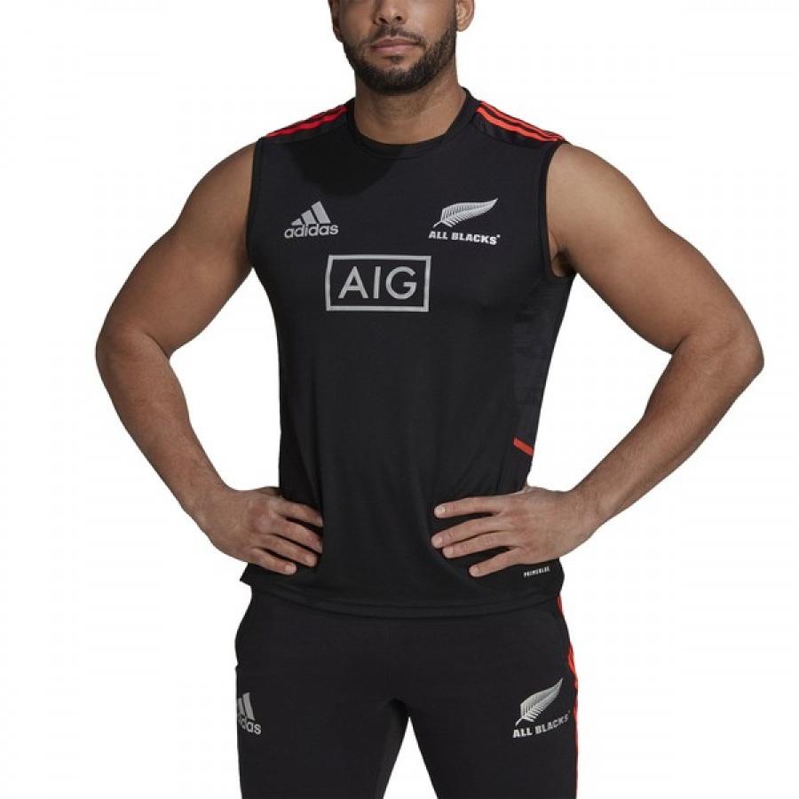 All Blacks 2021 Men's Performance Primeblue Black Singlet