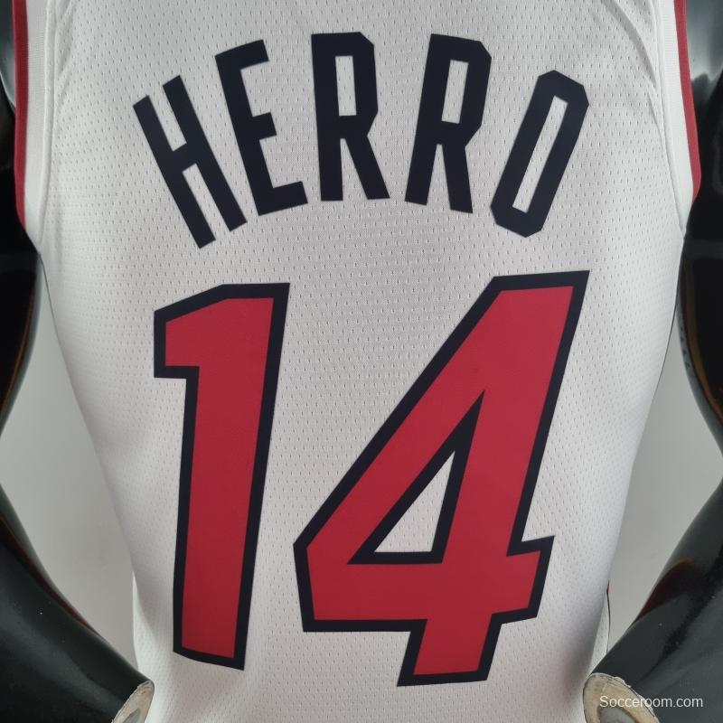 75th Anniversary Miami Heat HERRO#14 White NBA Jersey