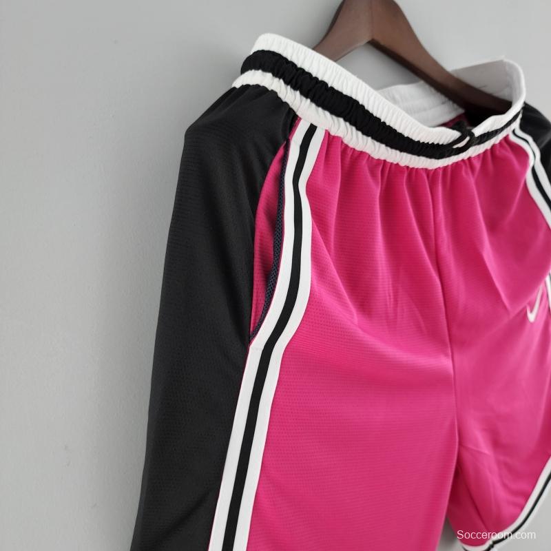 2022 Miami HeatNBA US Training Shorts Pink Black