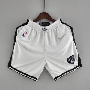 75th Anniversary Brooklyn Nets White NBA Shorts