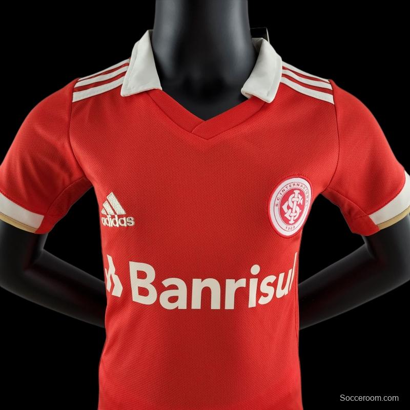 22/23 Kids Kit SC Internacional Home Size：16-28 Soccer Jersey