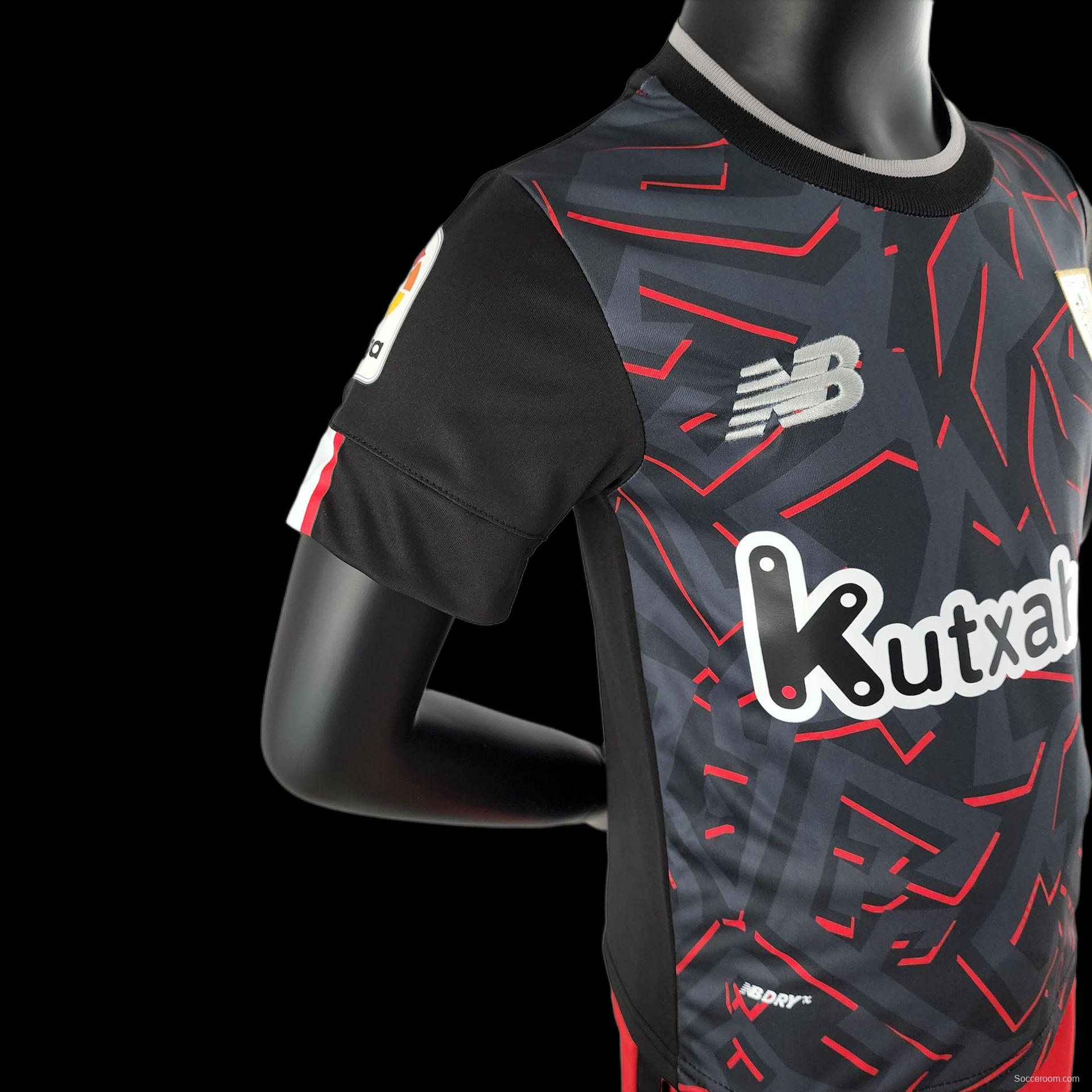 22/23 Kids Kit Athletic Bilbao Away Soccer Jersey