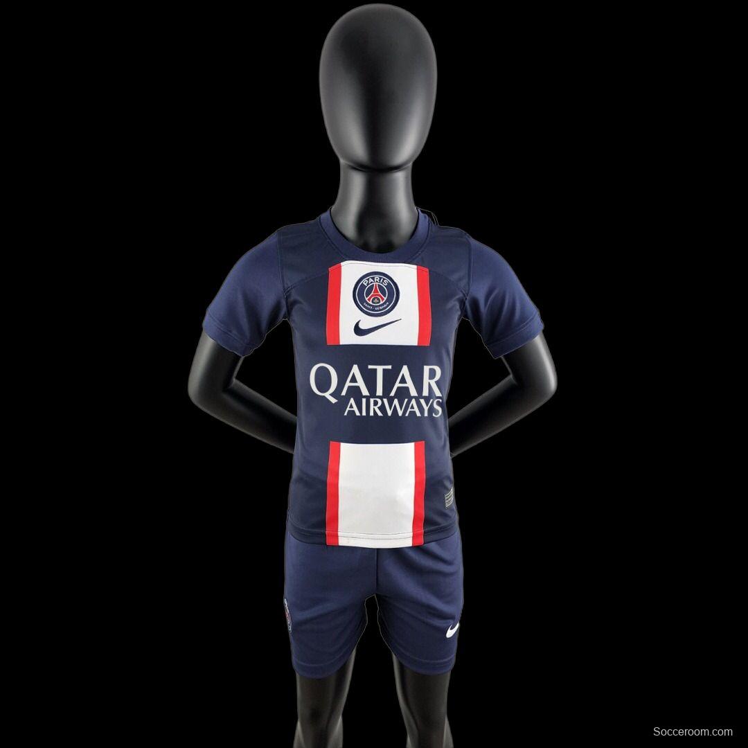 22/23 Kids Kit PSG Home Size：16-28 Soccer Jersey