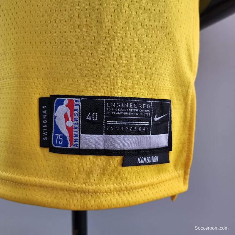 75th Anniversary IRVING #11 Los Angeles Lakers Yellow NBA Jersey