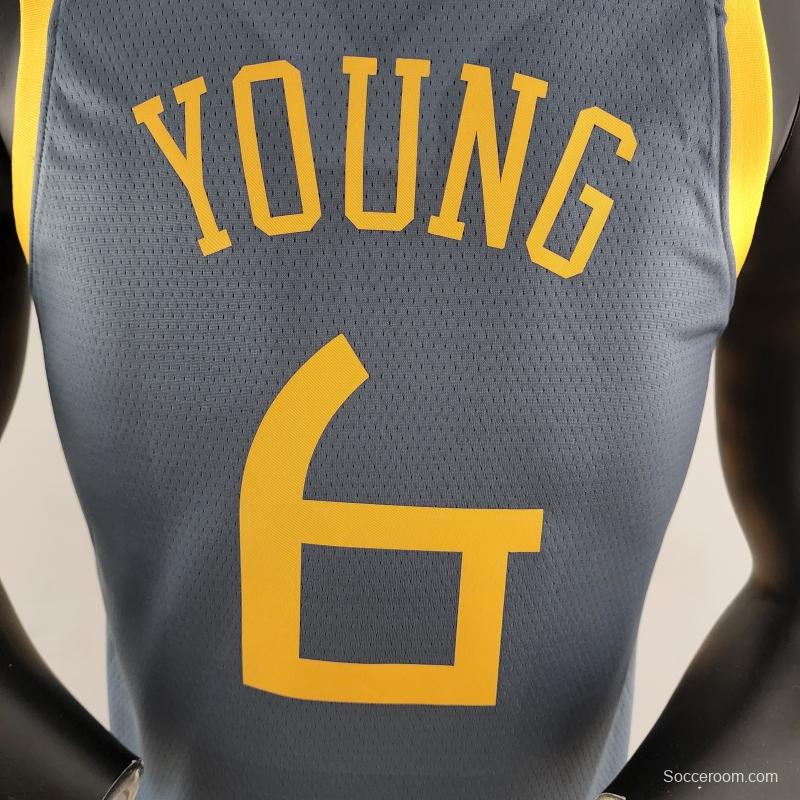 2018 YOUNG #6 Golden State Warriors Grey NBA Jersey