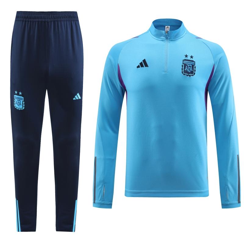 2022 Argentina Sky Blue Zipper Tracksuit