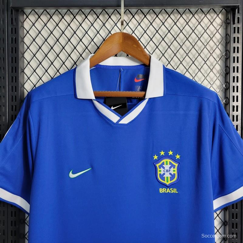 Retro 1997 Brazil Away Blue Jersey