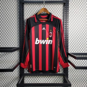 Retro Long Sleeve 2006-07 AC Milan Home Jersey