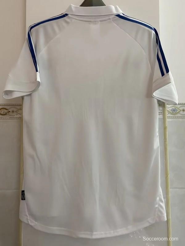 Retro 01/02 Real Madrid Home Jersey League Version With Sponsor