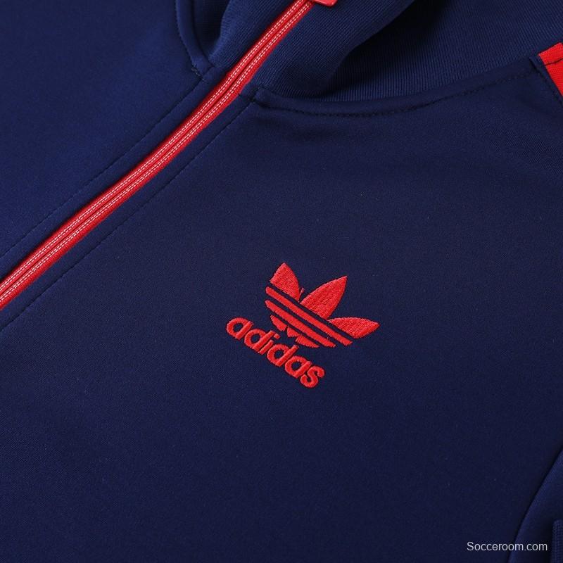 2023 Adidas Original Navy Full Zipper Jacket +Pants