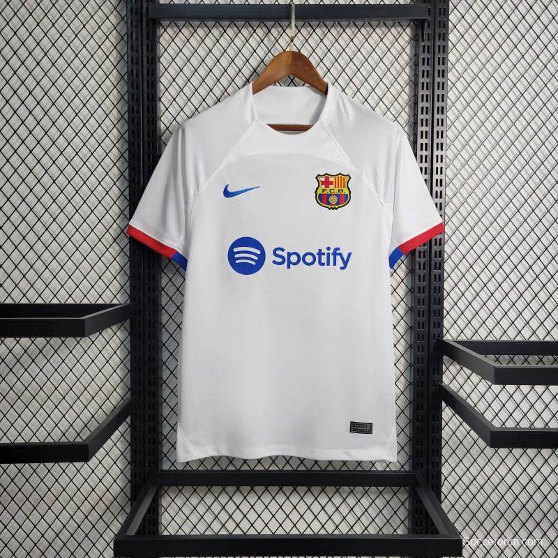 23-24 Barcelona Away White Jersey