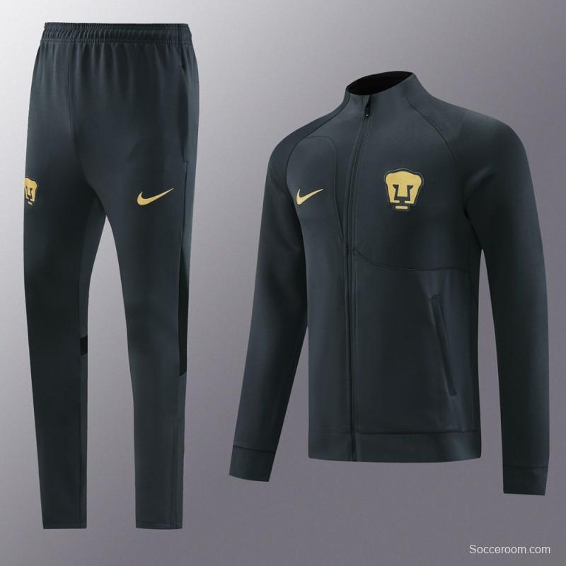 23/24 Pumas UNAM Black Full Zipper Jacket+Pants