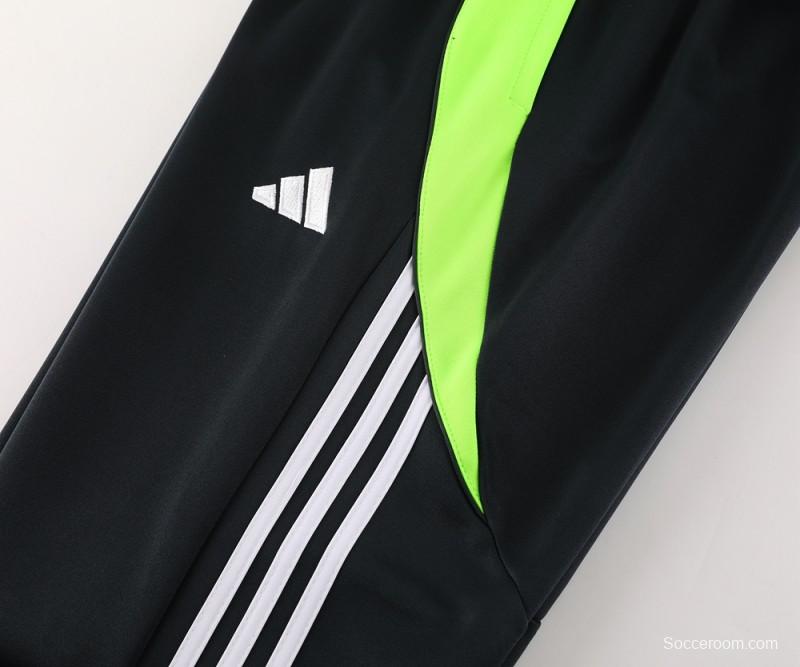 2024 Adidas Black/Green Full Zipper Jacket+Pants