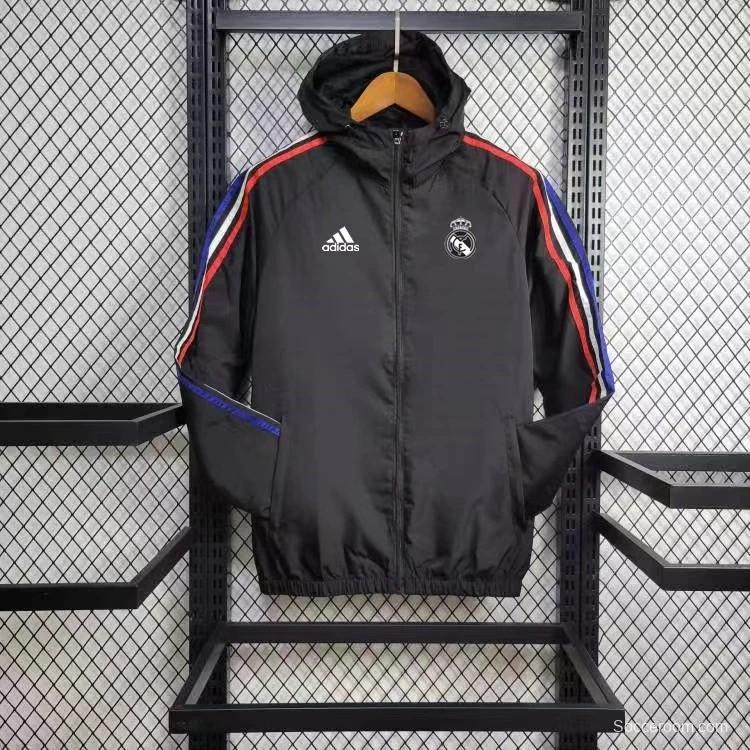 24/25 Real Madrid Black Windbreaker