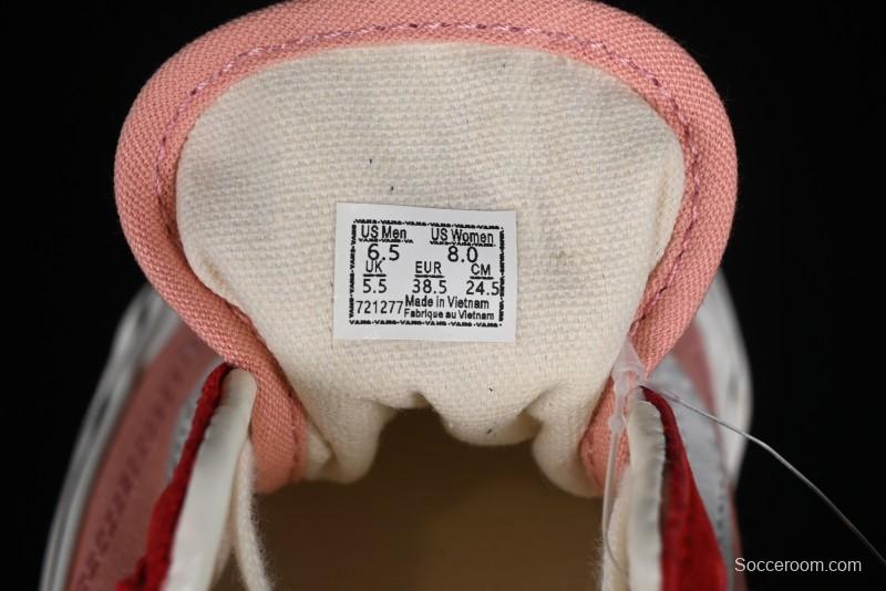 Vans Old Skool Reissue 136 High-End Pink Canvas Vulcanized Shoes with Detachable Lightweight Anti-Fatigue Insole - VN000MT6DWB