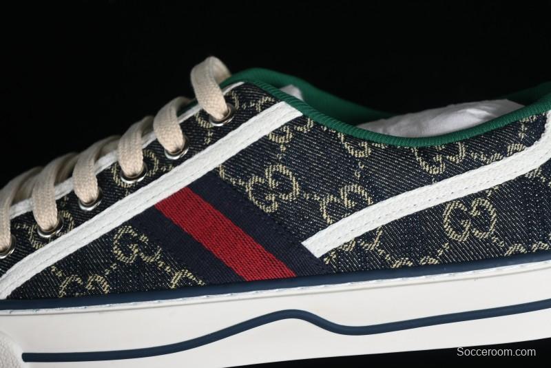 Gucci Tennis 1977 Print Sneaker Retro Casual Canvas Shoes - 02JPO9064