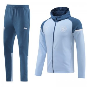 24/25 Manchester City Light Blue Hoodie Full Zipper Jacket +Long Pants