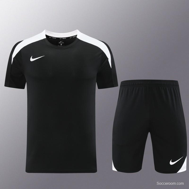 24/25 Nike Black/White Short Sleeve Jersey+Shorts