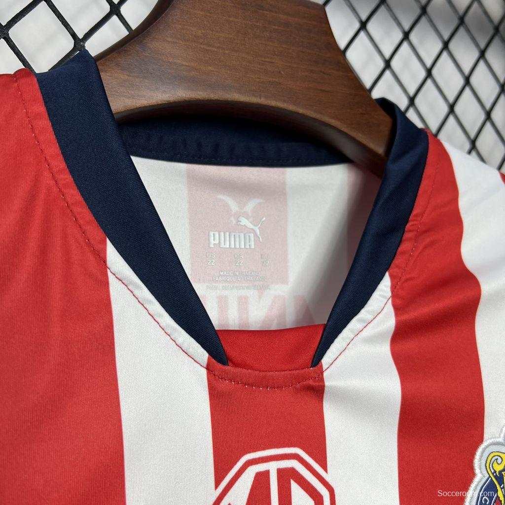 24/25 Kids Chivas Guadalajara Home Jersey