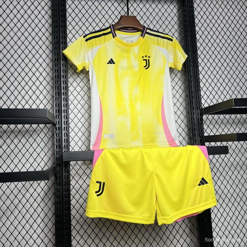 24/25 Kids Juventus Away Yellow Jersey