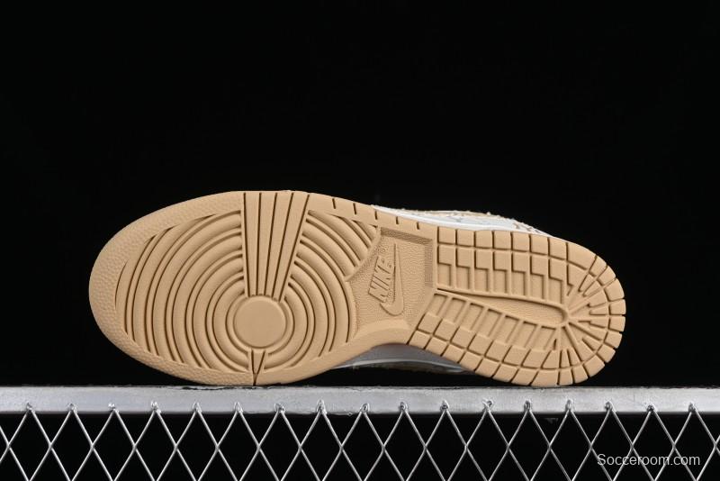 Nike SB Dunk Low MLB Collaboration - Yellow Denim Anniversary Custom Low-Top Casual Skate Shoes - DQ1098-346