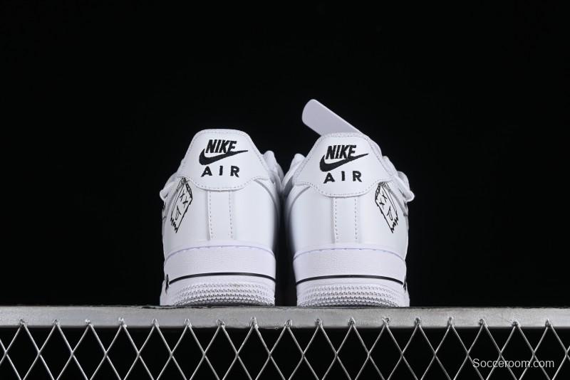 Nike Air Force 1 '07 Low Graffiti Casual Sneakers - CV9879-541