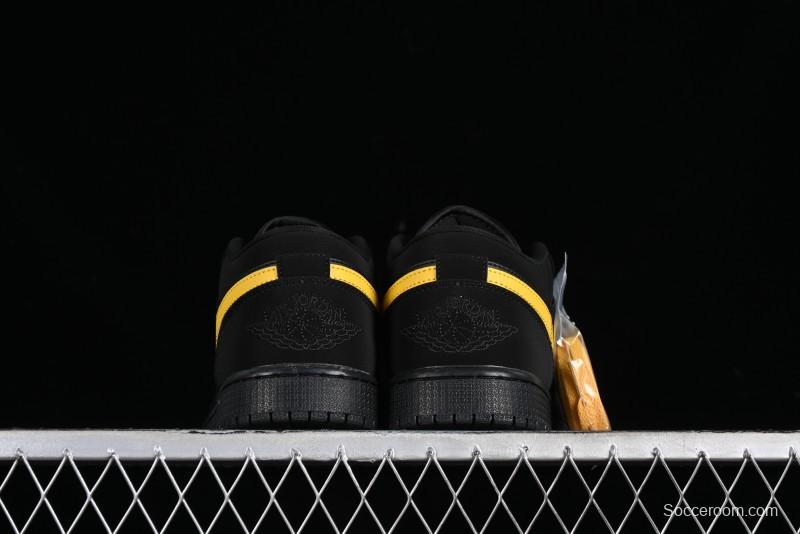 Nike Air Jordan 1 Low AJ1 Black Gold Hook Casual Sneakers - 553558-071