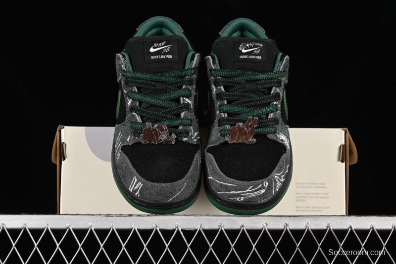 Nike There Skateboards x Nike SB Dunk Low Graffiti Art Style Collaboration SB Low Top Casual Skate Shoes - HF7743-001