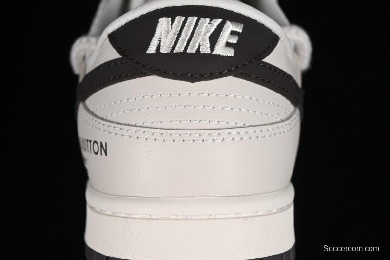 Nike SB Dunk Low LV Collaboration - Coffee Pig Anniversary High-End Custom Low-Top Casual Skate Shoes - XX2025-328