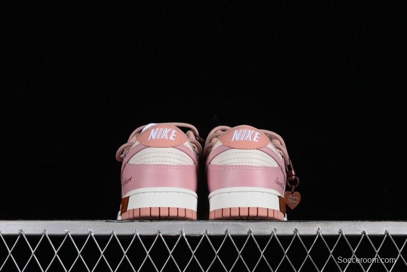 Nike Dunk Low ESS Custom Edition Rose Pink Retro Sweetheart Low-Top Casual Sneakers - DD1503-118