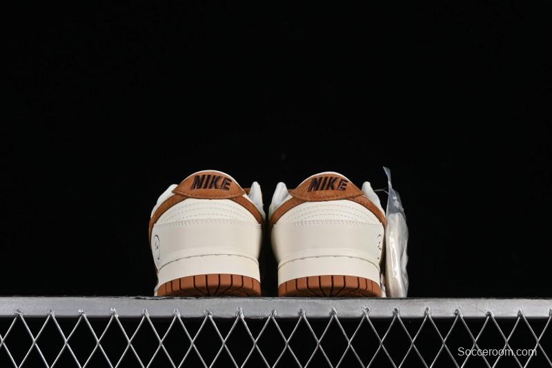 Nike SB Dunk Low Lightning Collaboration - Beige Brown Colorway with Small Brown Swoosh Anniversary High-End Custom Low-Top Casual Skate Shoes - XD1688-031