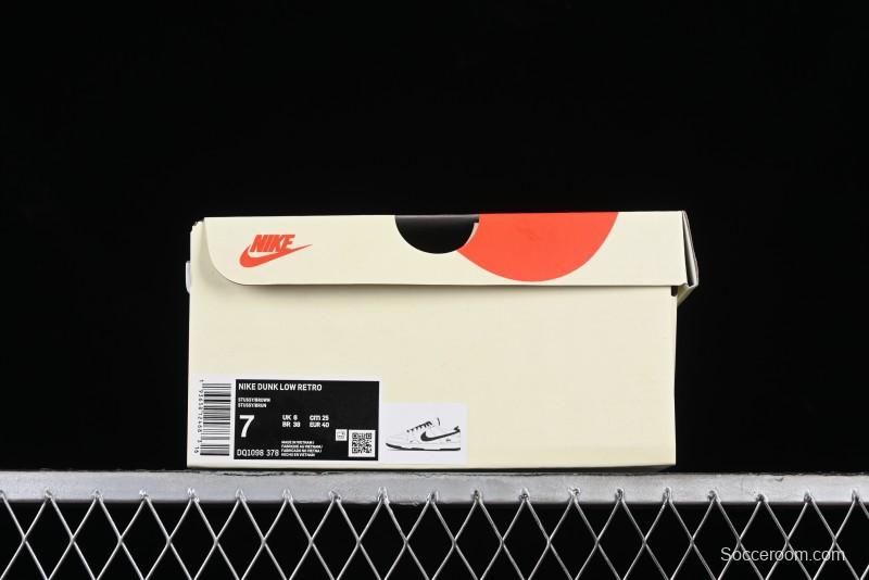 Stussy x Nike SB Dunk Low Anniversary Customized Casual Sneakers in Off-White Black Swoosh - DQ1098-378